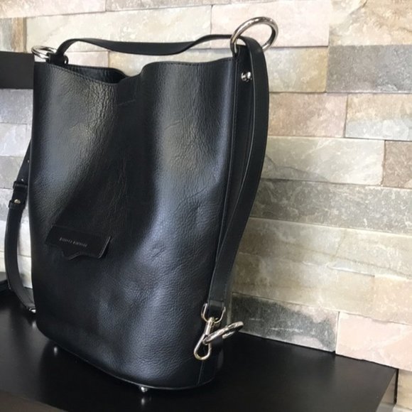 REBECCA MINKOFF Utility Convertible Leather Bucket - Picture 6 of 10